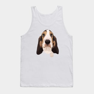 Cute Basset Hound Drawing Tank Top